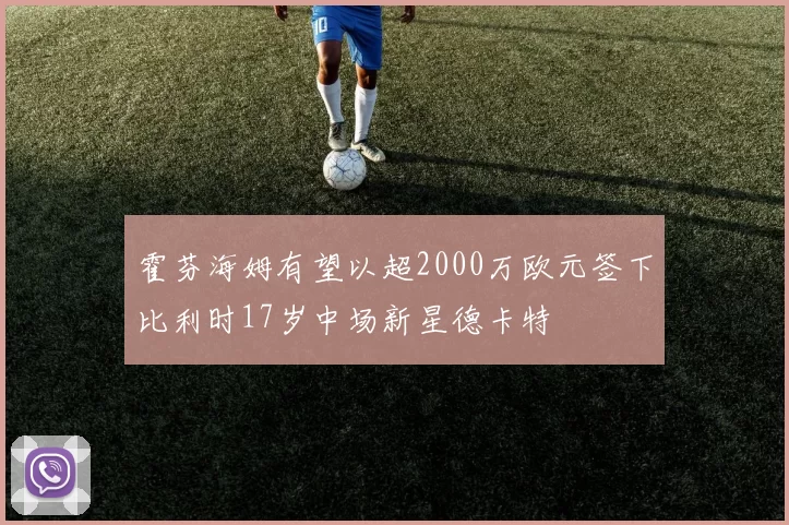 霍芬海姆有望以超2000万欧元签下比利时17岁中场新星德卡特